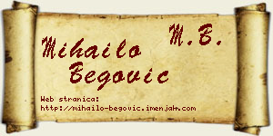 Mihailo Begović vizit kartica
